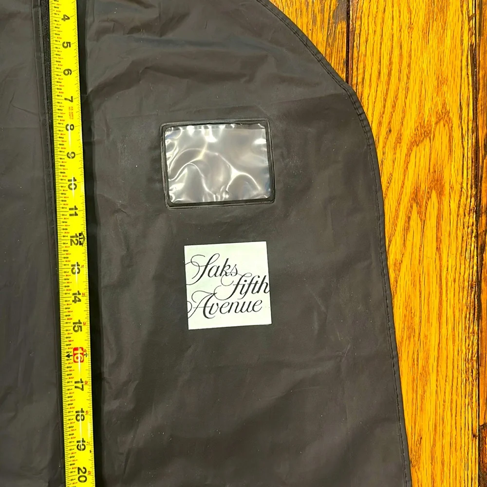 Saks Fifth Avenue Black Travel & Storage Garment Cover With Zipper
